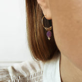 Boucles d'oreilles Mala Purple