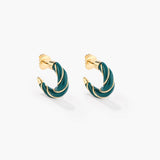 Boucles d'oreilles Diana Émeraude