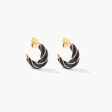 Boucles d'oreilles Diana Noires