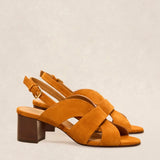Sandales N°551 Suède Caramel