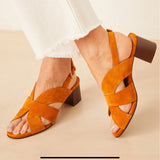 Sandales N°551 Suède Caramel