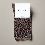 Chaussettes Paillettes Léopard Marron