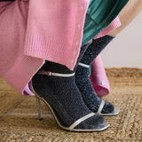 Chaussettes Paillettes Grises