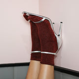 Chaussettes Paillettes Cherry Rouges