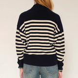 Pull Col roulé Kakémono Navy