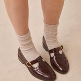 Mocassins N°84 Cuir Vernis Marron