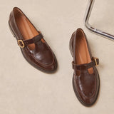 Mocassins N°84 Cuir Vernis Marron