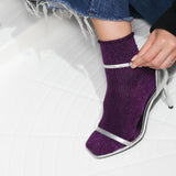 Chaussettes Paillettes Violettes