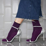 Chaussettes Paillettes Violettes