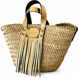 Panier Marché Mini Folk Vachette Or
