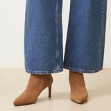 Taupe Suede Heeled Ankle Boots No. 720