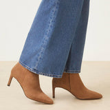 Taupe Suede Heeled Ankle Boots No. 720