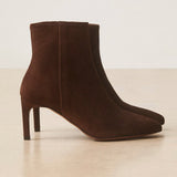 Chocolate Brown Suede Heeled Ankle Boots No. 720