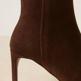 Chocolate Brown Suede Heeled Ankle Boots No. 720