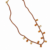 Collier Pierre de Lune Orangée