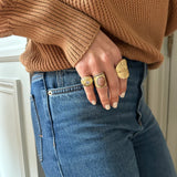 Bague Boule Striée Strass Ophélia