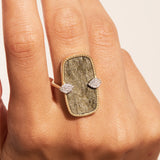 Sangha Golden Obsidian Ring