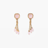 Boucles d'oreilles Miki Quartz Rose