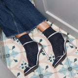 Chaussettes Paillettes Bleues