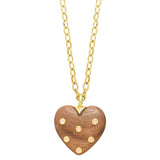 Sautoir coeur bois quartz rose Tilleul
