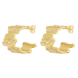 Boucles d'oreilles dentelle strass Séquoia