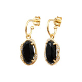 Boucles d’oreilles Josephine onyx noir