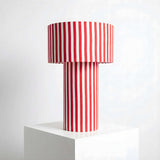 OCTAVEO – Red striped table lamp