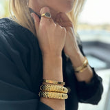 Jonc tressé or mat Olbia