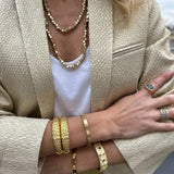 Jonc tressé or mat Olbia