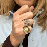 Bague petit doigt constellation or mat