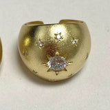 Bague petit doigt constellation or mat