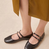 Babies N°128 Cuir Vernis Noir