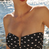 Elisa White Dots One-Piece Swimsuit