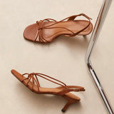 Sandales N°470 Cuir Façon Lézard