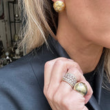 Boucles d'oreilles boules strass constellation