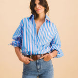 Chemise Dona Stripes Bleu et Rose