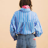 Chemise Dona Stripes Bleu et Rose