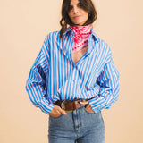Chemise Dona Stripes Bleu et Rose