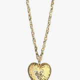 Sautoir coeur chaine entrelacée