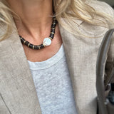 Collier rondelles perle baroque