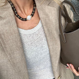 Collier rondelles perle baroque