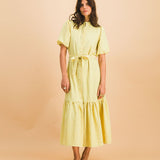 Robe Clemence Carreaux Jaune