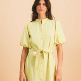 Robe Clemence Carreaux Jaune