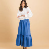 Clem Blue Check Skirt