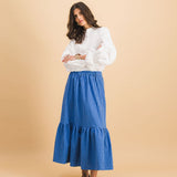 Clem Blue Check Skirt