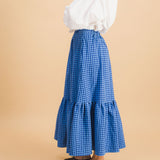 Clem Blue Check Skirt
