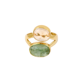 Bague Duo Citrine et Péridot Ondine