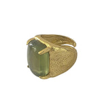 Peridot cabochon ring