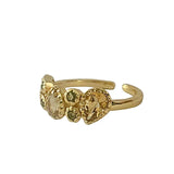 Bague goutte péridot et citrine
