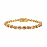 Orange moonstone multi-cabochon bangle
